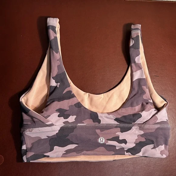 lululemon athletica Camouflage Sports Bra - Pink and Brown - Picture 1 of 5
